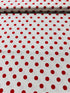 Fat Quarter - 45" Dottie - White Christmas Red