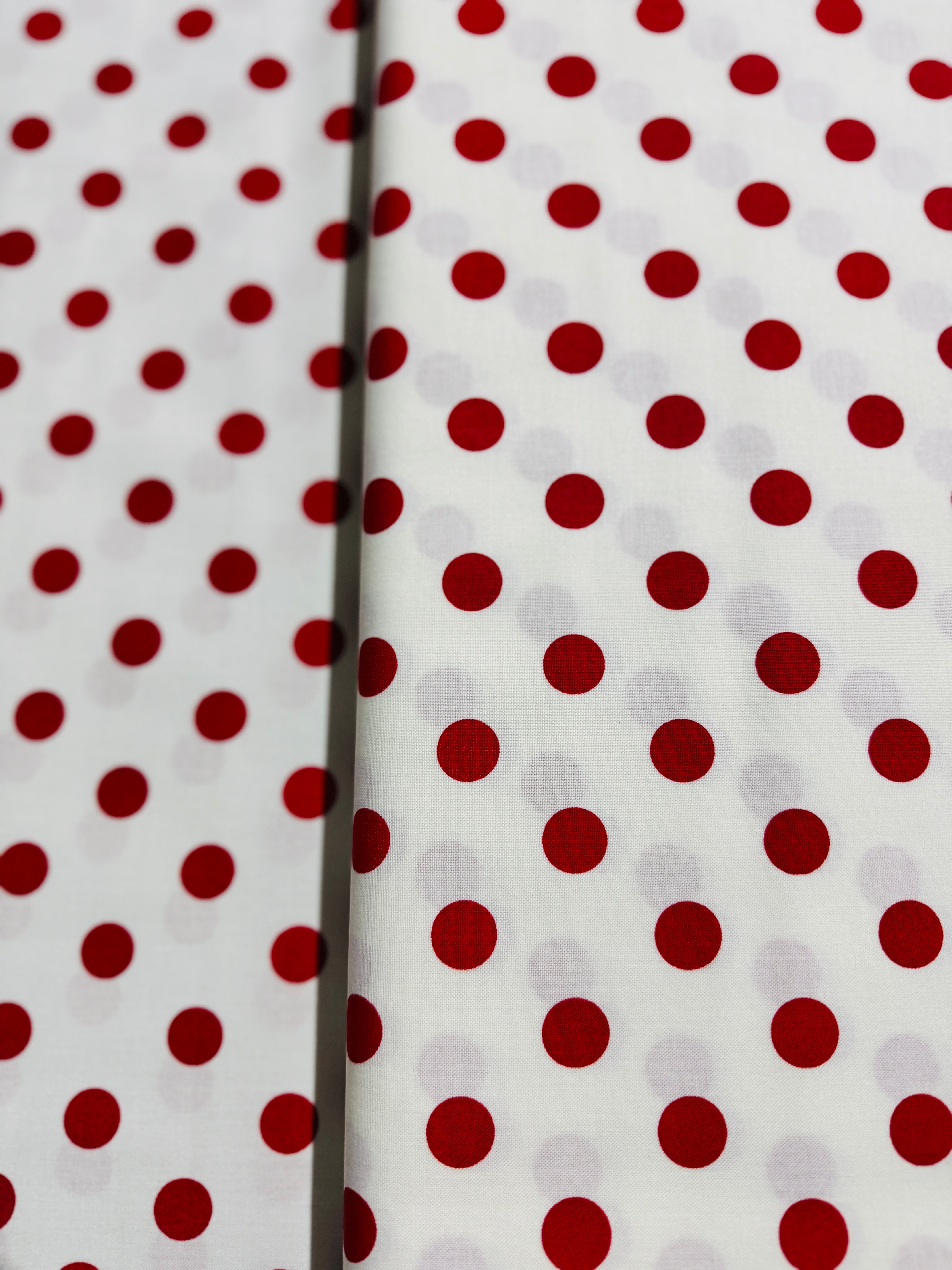 Fat Quarter - 45" Dottie - White Christmas Red