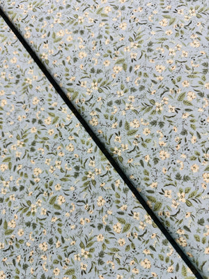 Sevenberry Petite Nostalgia Lawn - Blue Yardage