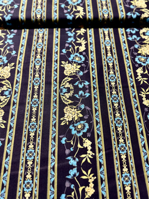 Midnight Garden - Border Teal - Remnant