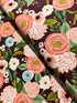 English Garden - Garden Party - Juliet Rose Burgundy Canvas Yardage