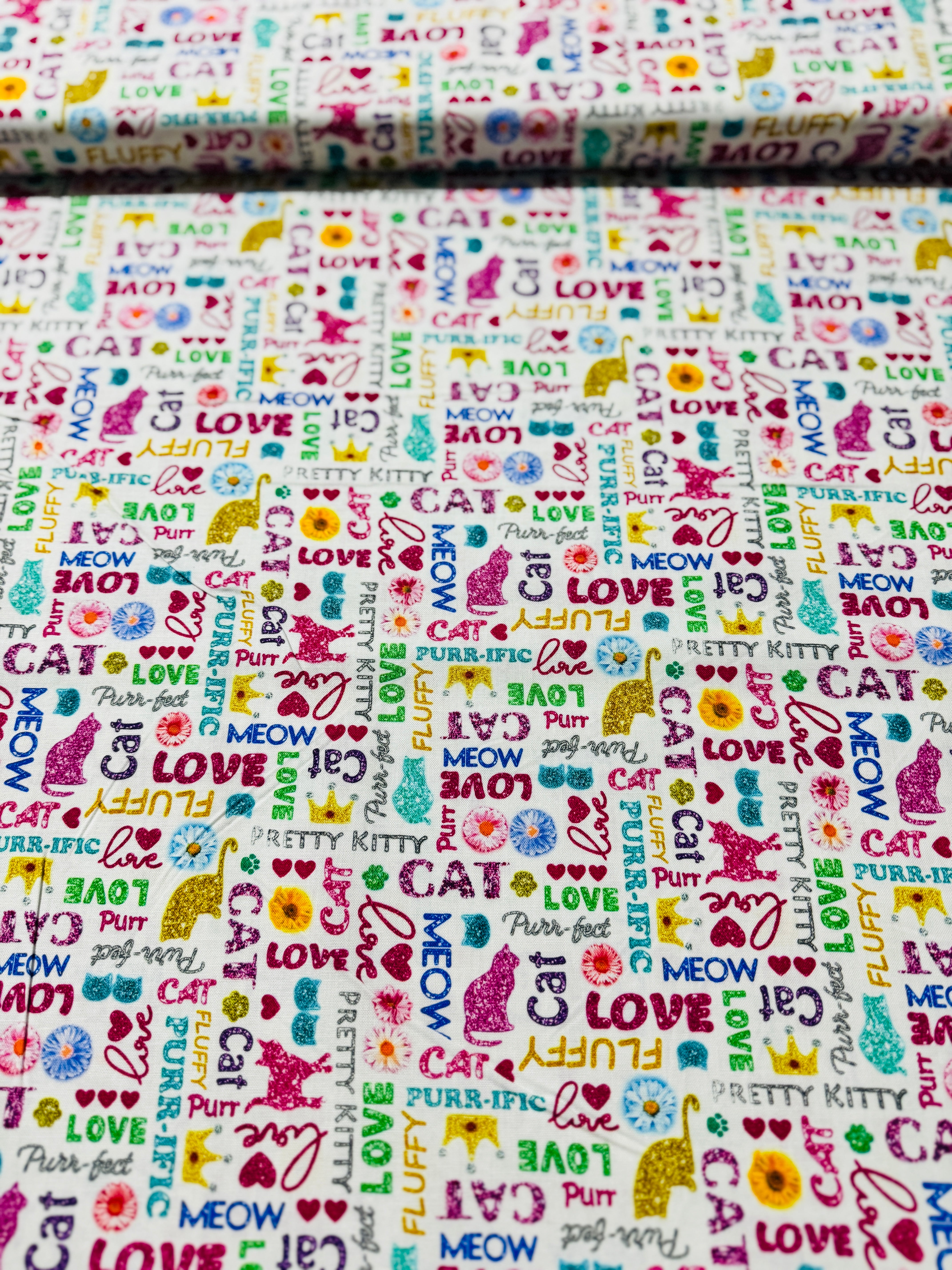 Kitty Words Yardage