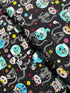 Sugar Skulls - Cat Skeletons & Fishbowls Yardage