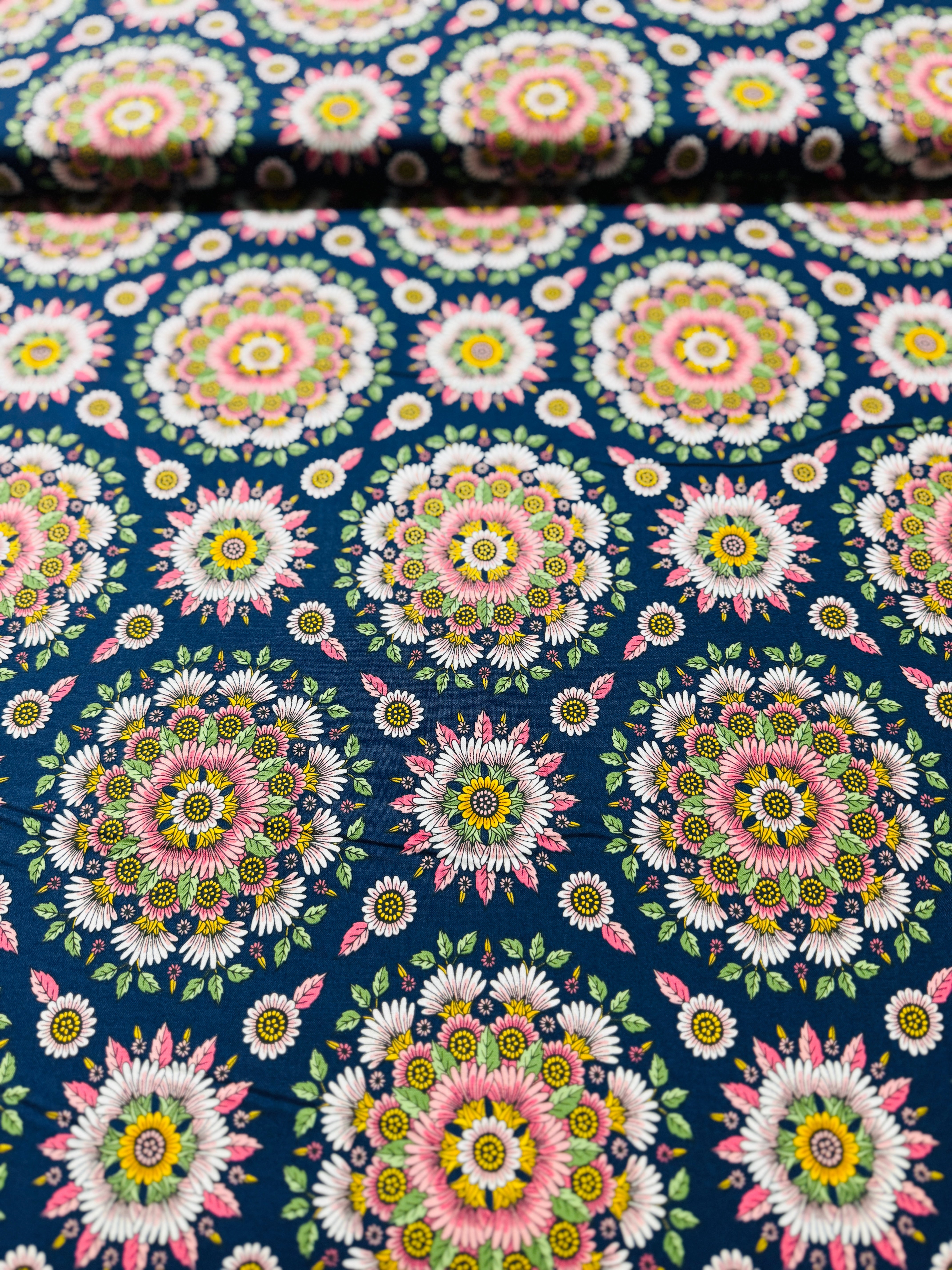 Delphine - Floral Medallion Spring Yardage