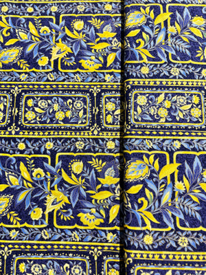 Canterbury - French Blue/Gold Metallic Yardage