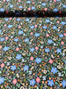 Fat Quarter - Primavera - Wild Rose Black Metallic