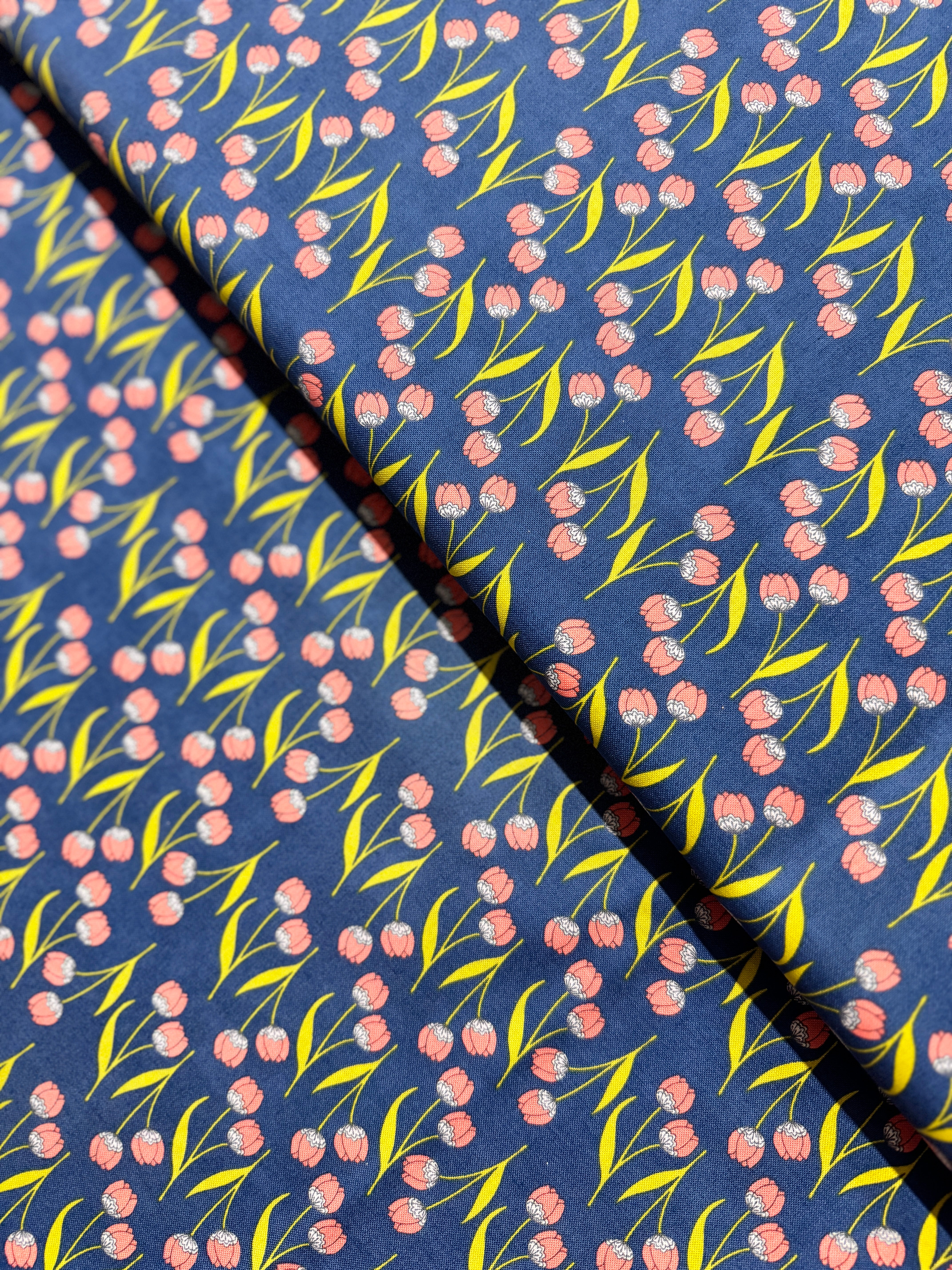 Tuppence - Black Currant - Floral Della Tulip Yardage