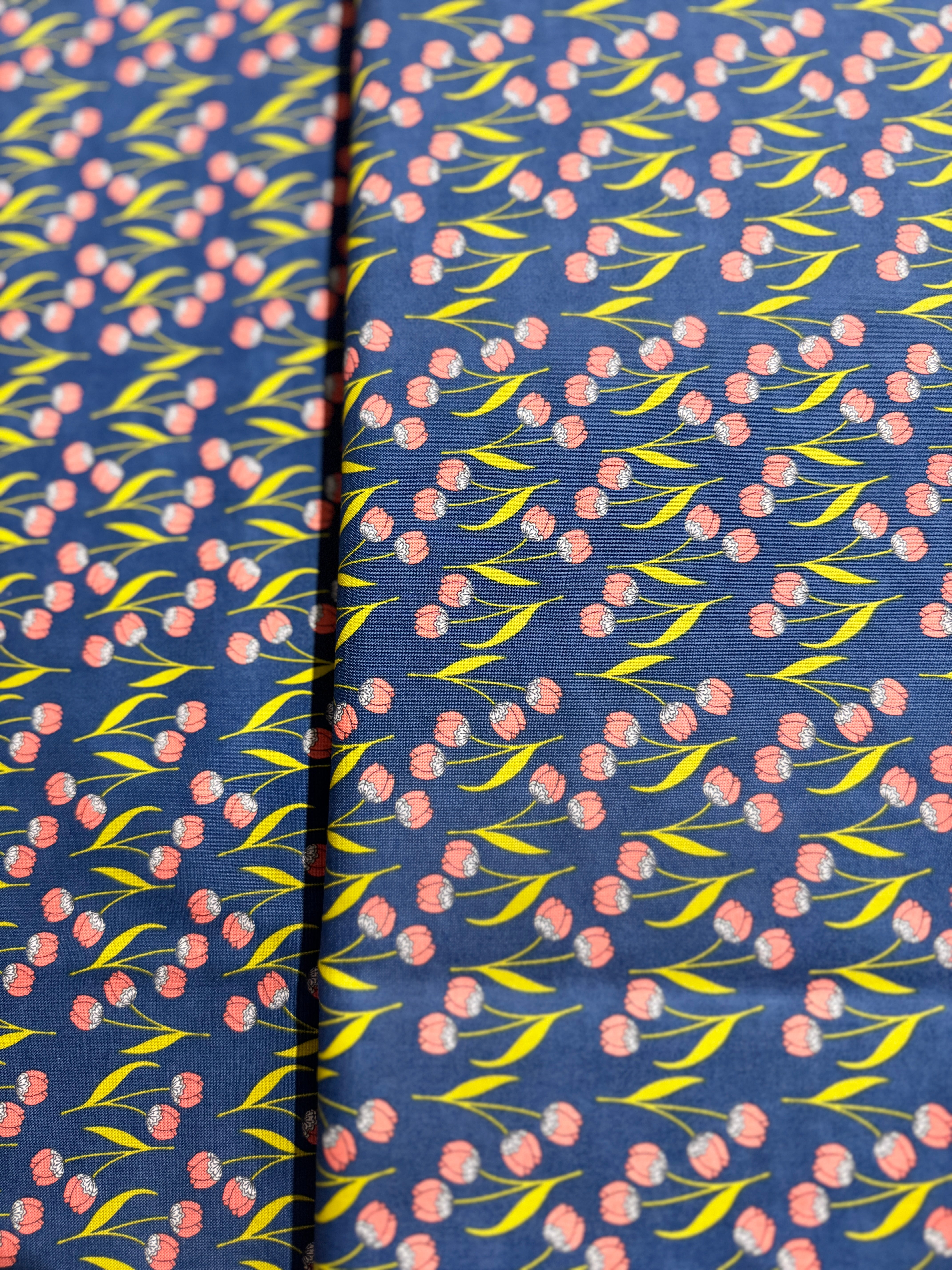 Tuppence - Black Currant - Floral Della Tulip Yardage