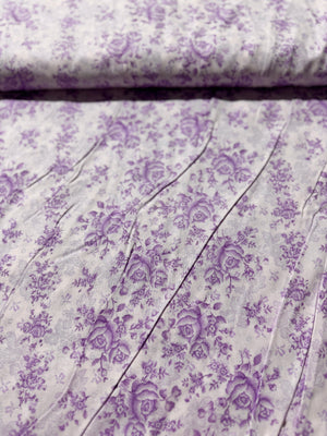 Homestead Wide - Climbing Rose Violet Quilt Back