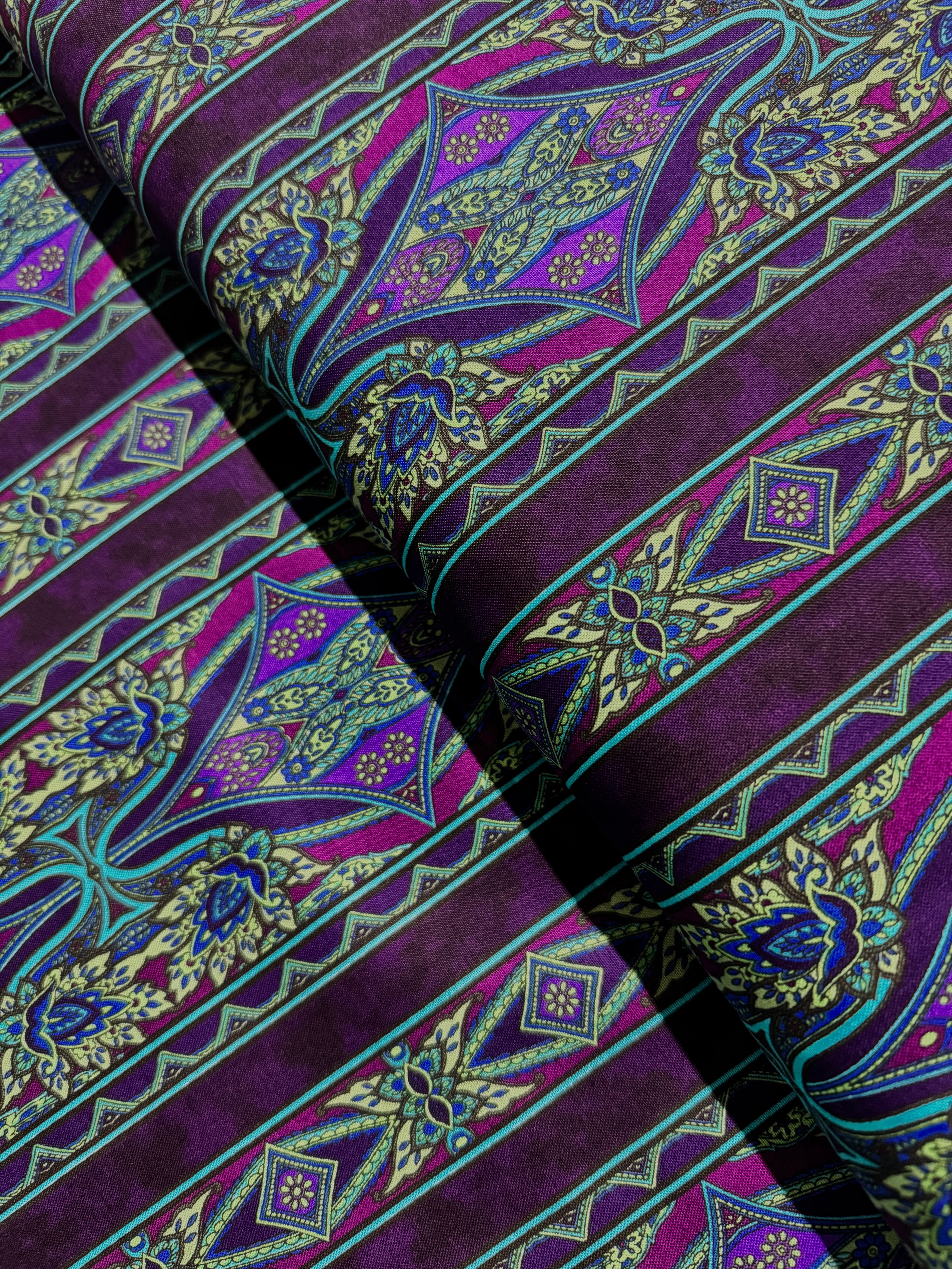 Maison - Border Magenta Yardage