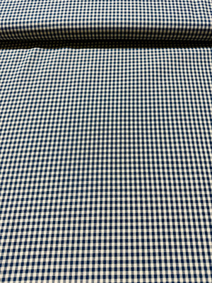 Crawford Gingham - Yarn Dyed 1/8 Inch Gingham Navy Yardage