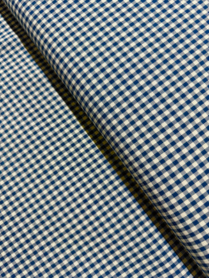 Crawford Gingham - Yarn Dyed 1/8 Inch Gingham Navy Yardage