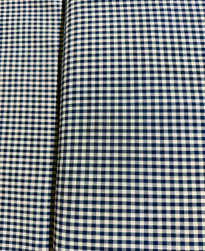 Crawford Gingham - Yarn Dyed 1/8 Inch Gingham Navy Yardage