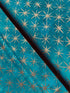 Grunge Seeing Stars Metallic - Ocean Yardage