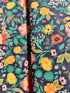 Camont - Poppy Fields - Black Unbleached Canvas Yardage