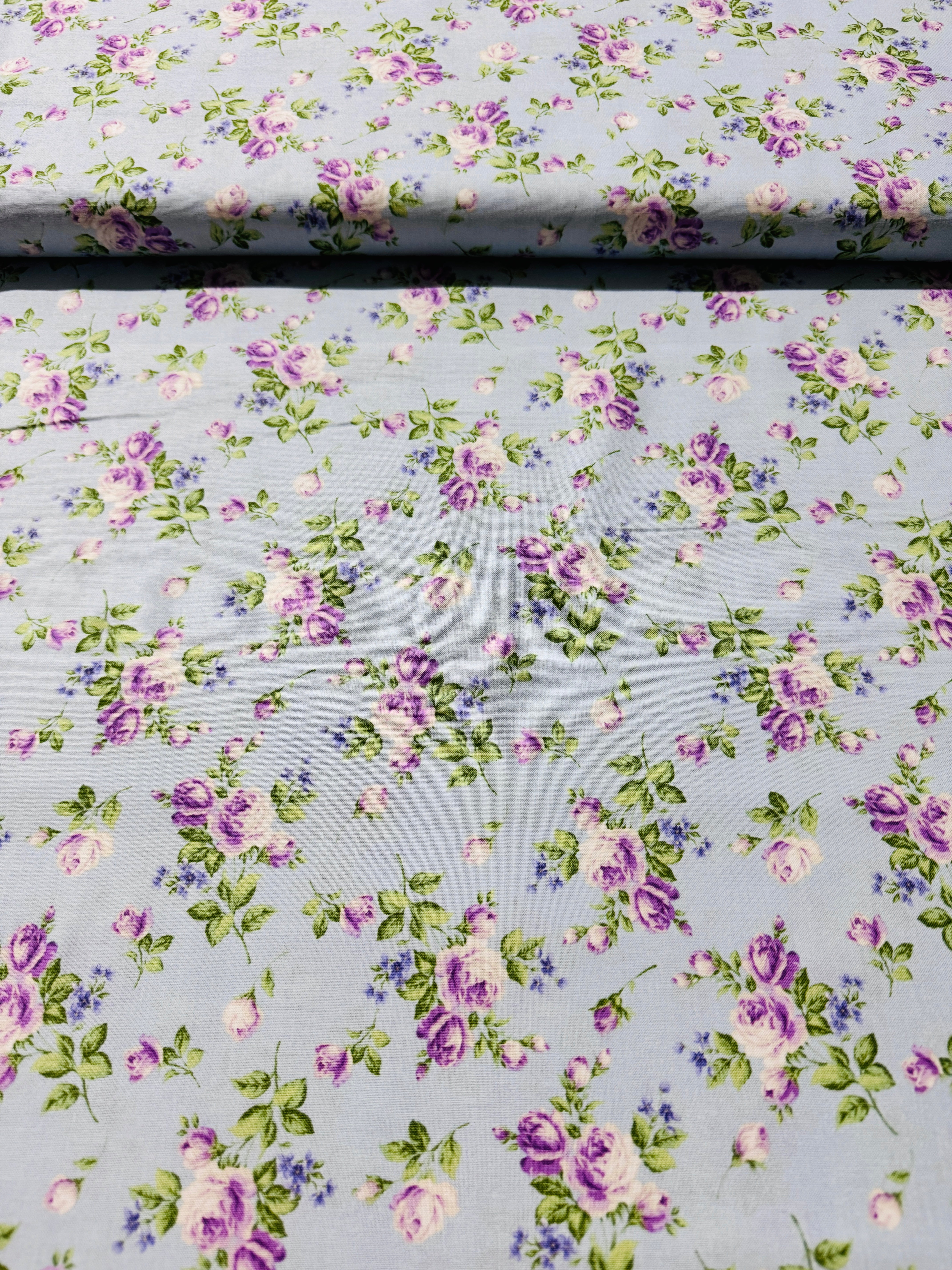 Afternoon in the Attic - Heirloom Floral Lavender Yardage