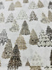 Holiday Flourish-Snow flower - Winter Trees Blanc Metallic Yardage