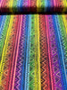 African Sunset - African Tribal Stripes Metallic Yardage