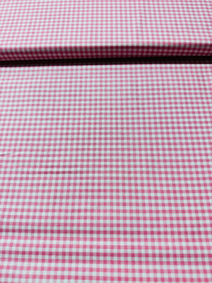 1/8 Inch Small Gingham Check Baby Pink