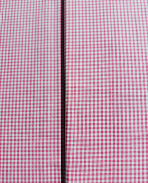 1/8 Inch Small Gingham Check Baby Pink