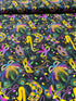 Mardi Gras Parade - Mardi Gras Mask And Feathers Yardage