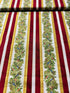 Winter's Grandeur 8 - Holiday Gold Metallic Pine Branch Stripes Yardage