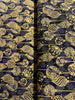 Traditional Trimmings - Gold Ornaments on Black Yardage