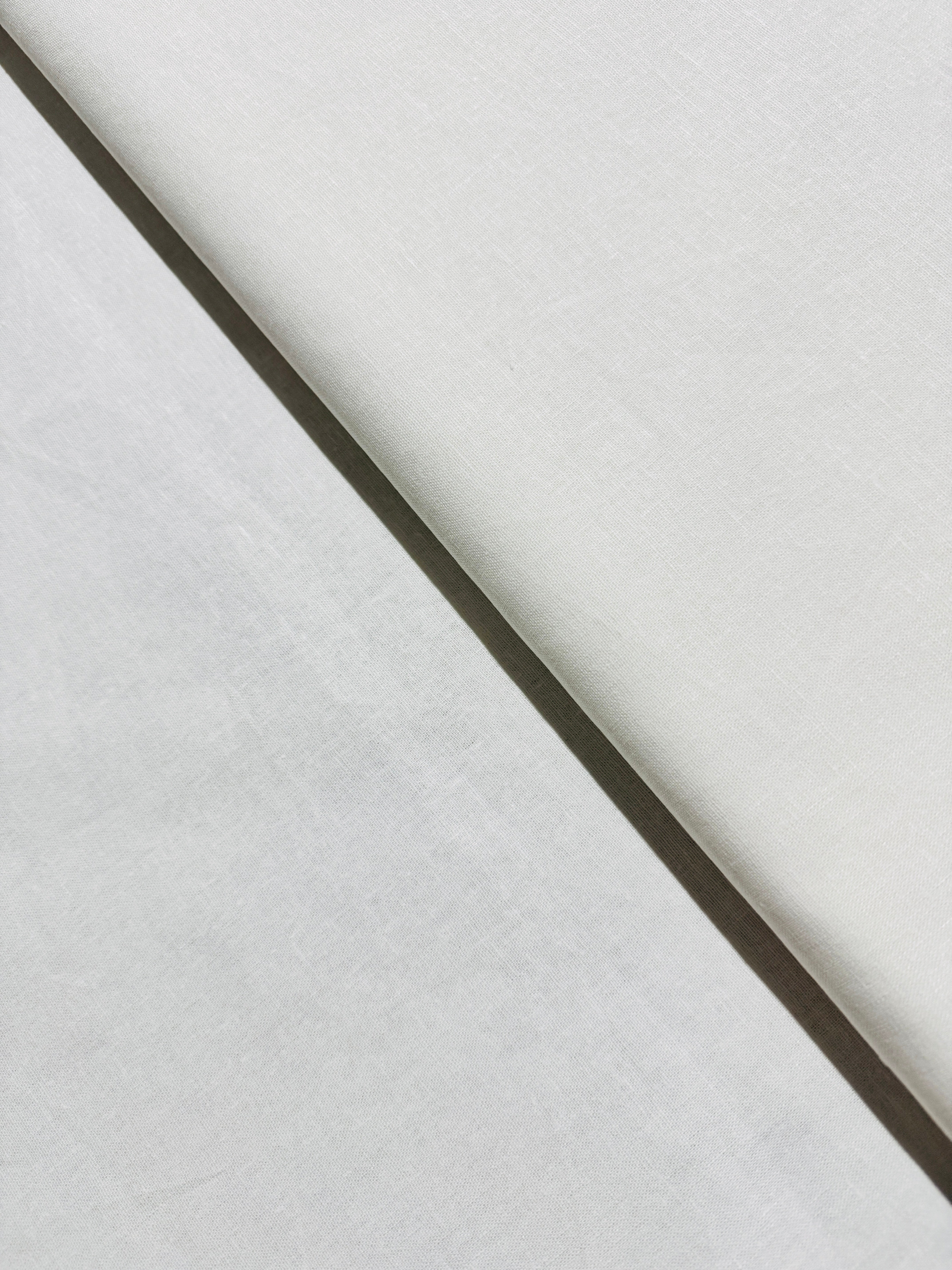 Essex White Yardage - LINEN + COTTON Blend