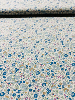 Sevenberry Petite Garden - Blooms Blue Yardage