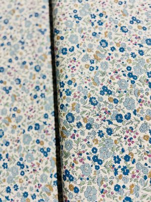 Sevenberry Petite Garden - Blooms Blue Yardage