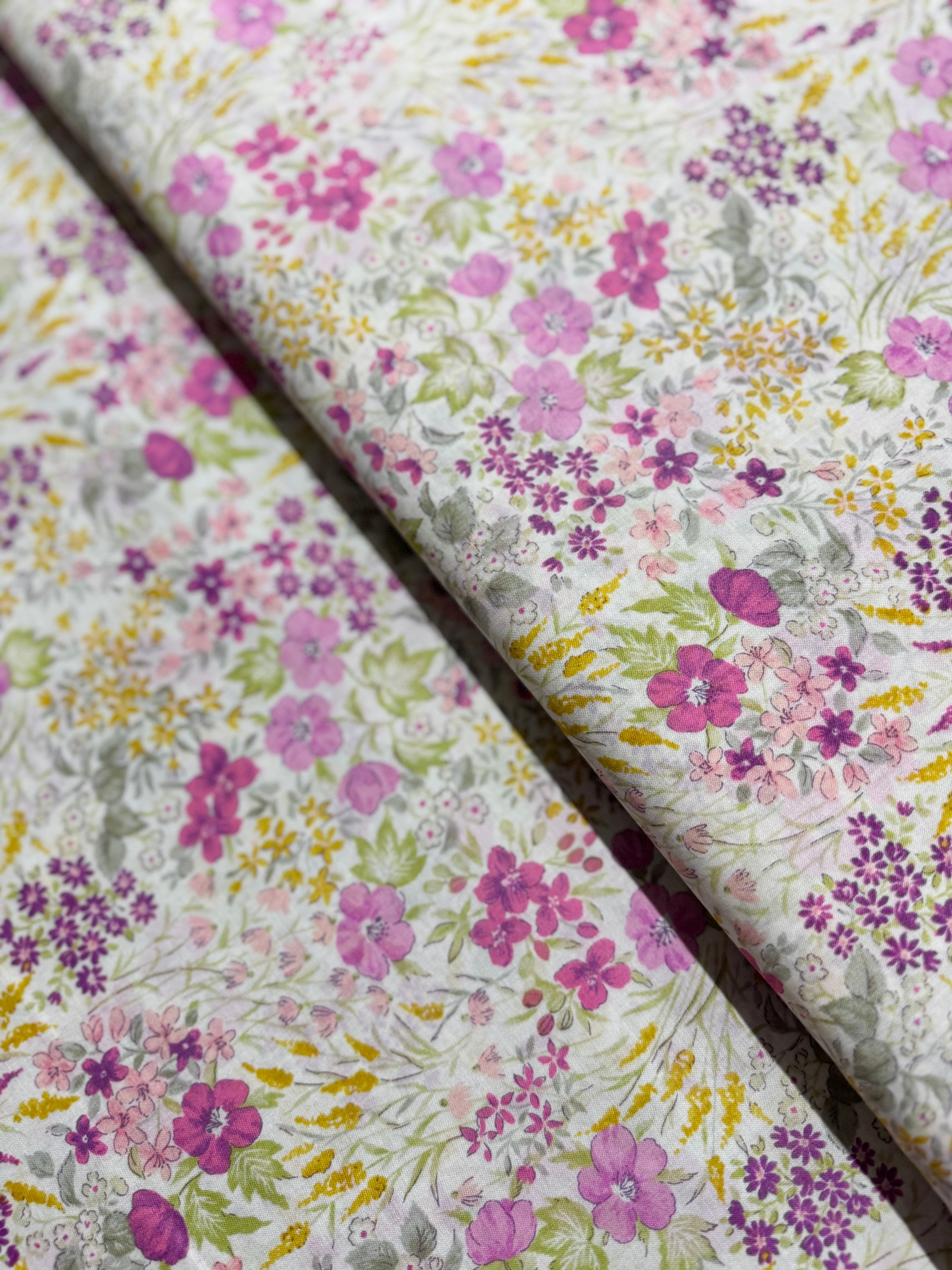 Sevenberry Petite Garden Lawn - Floral Spray Pink Yardage