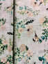 Chickadee Cheer - Chickadees Flowers Eucalyptus/Gold Metallic Yardage