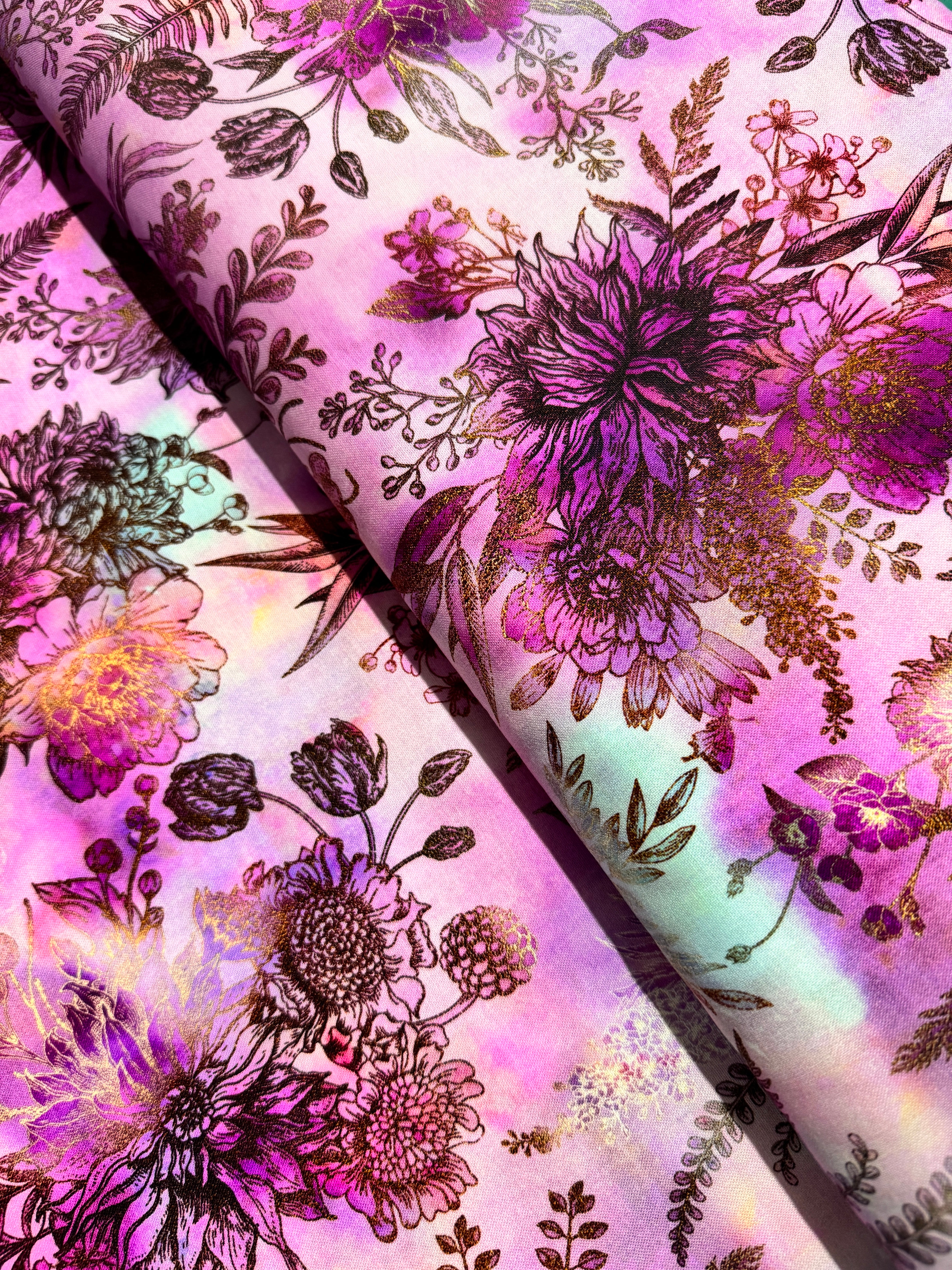 Misty Garden - Florals Lavender Yardage