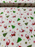 Let it Snow - Santa Cream Metallic Yardage