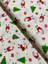 Let it Snow - Santa Cream Metallic Yardage