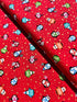 Let it Snow - Penguins Red Metallic Yardage