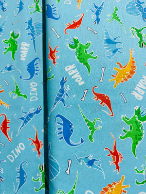 Glow in the Dark - Glow-O-Saurus - Dino Friends Aqua Yardage