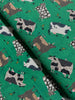 On The Farm - Udderly Cows Teal Yardage