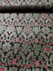 Holiday Flourish-Snow flower - Winter Foliage Onyx Metallic Yardage