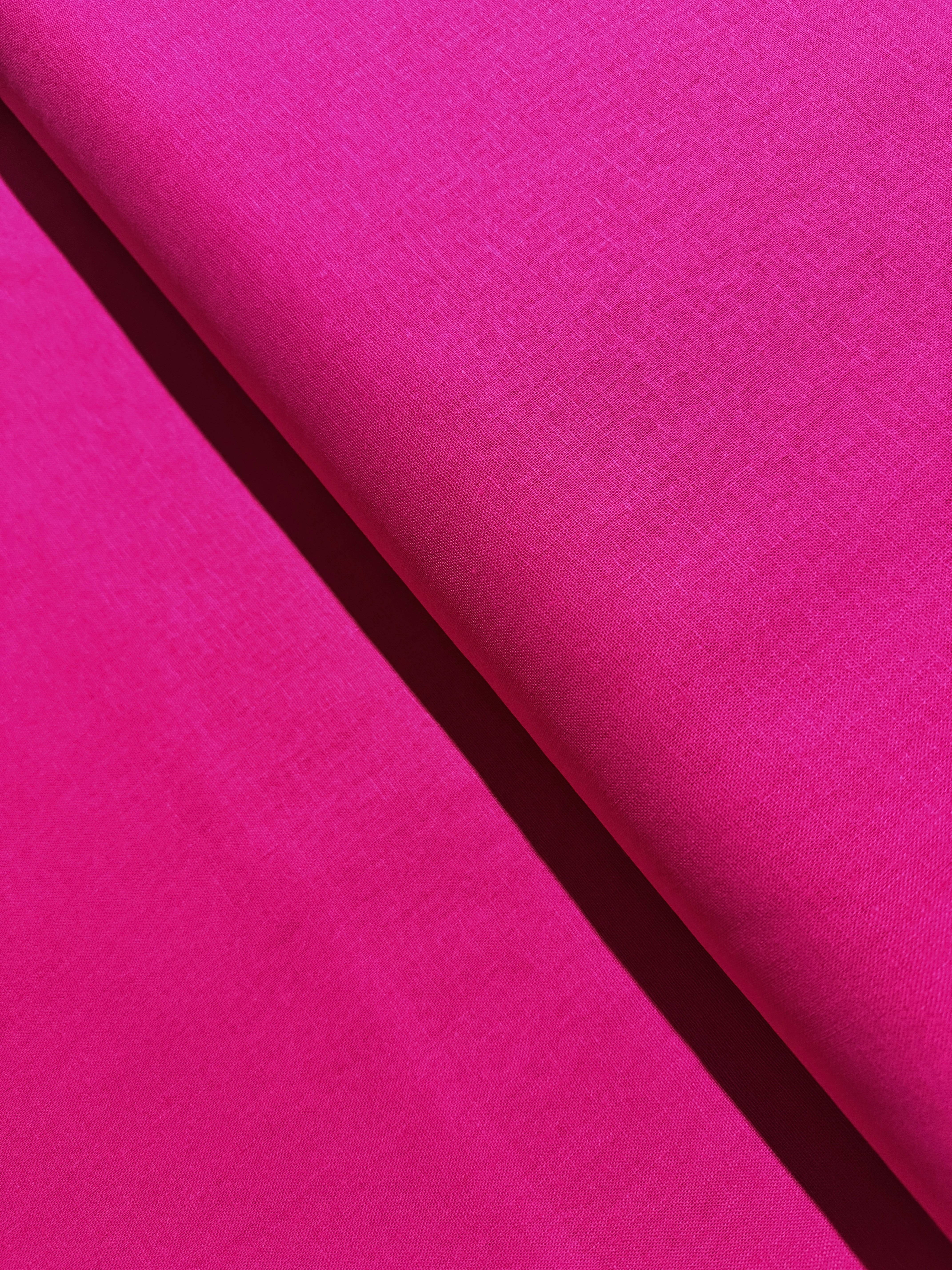 Essex Hot Pink Yardage - LINEN + COTTON Blend