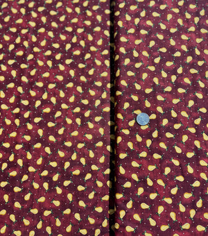 Folk Art Basics - Pear Dot Dark Red Yardage