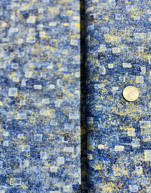 Gustav Klimt - Blue Gold Metallic Yardage