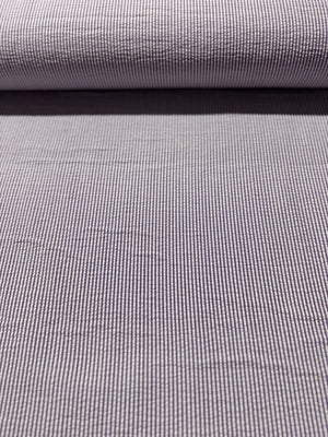 Seersucker Stripe Lupine - Cotton & Polyester Blend Yardage - 56" Width