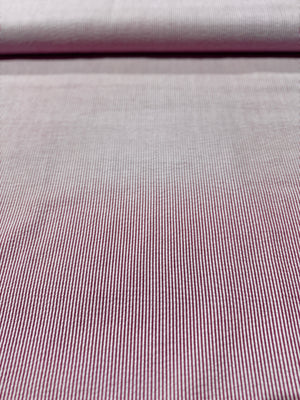 Seersucker Stripe Crimson - Cotton & Polyester Blend Yardage - 56" Width