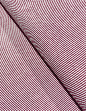 Seersucker Stripe Crimson - Cotton & Polyester Blend Yardage - 56" Width