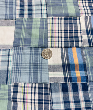 Yarn Dyed Nantucket Patchwork Blue - Madras Plaid Patchwork