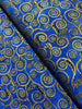 Gustav Klimt - Swirls Cobalt Gold Metallic Yardage