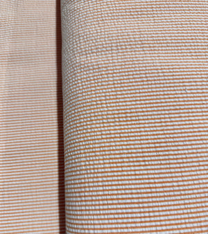 Seersucker Stripe Orange - Cotton & Polyester Blend Yardage - 56" Width