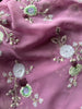 Viscose Georgette Embroidered Fabric With Sequins and Beads