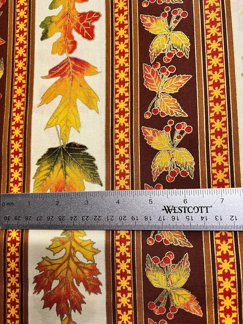 Autumn Leaves Metallic Yardage